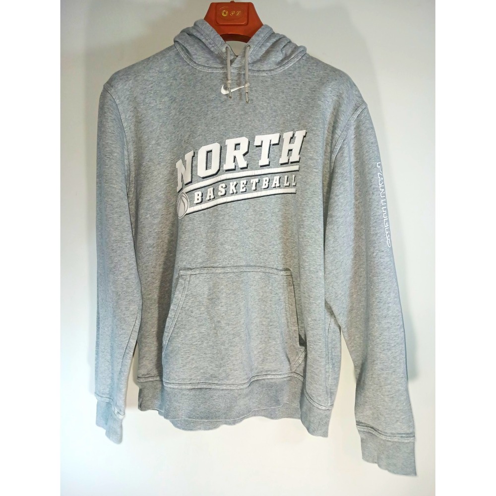 Nike North Basketball Gray Pullover Hoodie Sweatshirt